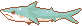 pixel art gif of a blue shark
