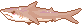 pixel art gif of a beige shark